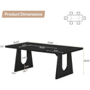 70" Wood Dining Table, Rectangular Kitchen Table for 6-8 People