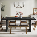 70" Wood Dining Table, Rectangular Kitchen Table for 6-8 People