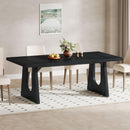 70" Wood Dining Table, Rectangular Kitchen Table for 6-8 People