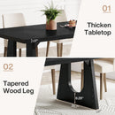 70" Wood Dining Table, Rectangular Kitchen Table for 6-8 People