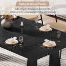 70" Wood Dining Table, Rectangular Kitchen Table for 6-8 People