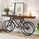 70.9" Console Table with Bicycle Metal Base, Extra Long Sofa Table