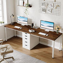 Two Person Desk with 5 Drawers