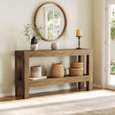 63" Console Table, 2-Tier Farmhouse Sofa & Entryway Table
