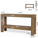 63" Console Table, 2-Tier Farmhouse Sofa & Entryway Table