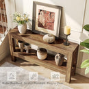 63" Console Table, 2-Tier Farmhouse Sofa & Entryway Table