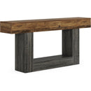 63" Wooden Console Table, Farmhouse 2-Tier Sofa Entryway Table