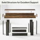 63" Wooden Console Table, Farmhouse 2-Tier Sofa Entryway Table