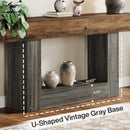 63" Wooden Console Table, Farmhouse 2-Tier Sofa Entryway Table