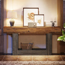 63" Wooden Console Table, Farmhouse 2-Tier Sofa Entryway Table