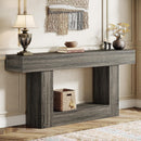 63" Wooden Console Table, Farmhouse 2-Tier Sofa Entryway Table