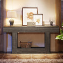 63" Wooden Console Table, Farmhouse 2-Tier Sofa Entryway Table