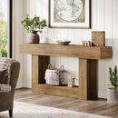 63" Wooden Console Table, Farmhouse 2-Tier Sofa Entryway Table