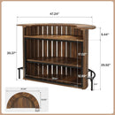 39.4" Arc-Shaped Bar Table with 4-Tier Storage Cabinet & Footrest