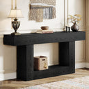 63" Wooden Console Table, Farmhouse 2-Tier Sofa Entryway Table