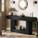 63" Wooden Console Table, Farmhouse 2-Tier Sofa Entryway Table
