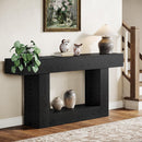 63" Wooden Console Table, Farmhouse 2-Tier Sofa Entryway Table