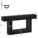 63" Wooden Console Table, Farmhouse 2-Tier Sofa Entryway Table