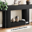 63" Wooden Console Table, Farmhouse 2-Tier Sofa Entryway Table