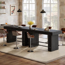 Counter Height Dining Table, 62.2" Industrial Pub Bar Table
