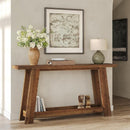 Farmhouse Wood Console Table - 2-Tier Sofa Entryway Table