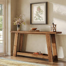 Farmhouse Wood Console Table - 2-Tier Sofa Entryway Table