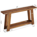 Farmhouse Wood Console Table - 2-Tier Sofa Entryway Table