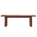 55" Solid Wood Bench, Farmhouse Entryway & End of Bed Bench