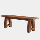 55" Solid Wood Bench, Farmhouse Entryway & End of Bed Bench