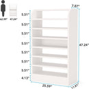 8-Tier Shoe Storage Cabinet, Wooden Freestanding Shoe Rack