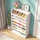 8-Tier Shoe Storage Cabinet, Wooden Freestanding Shoe Rack