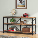 55" Console Table with 3-Tier Storage Shelves
