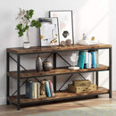 55" Console Table with 3-Tier Storage Shelves