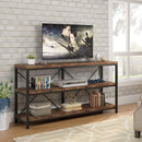 55" Console Table with 3-Tier Storage Shelves