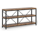 55" Console Table with 3-Tier Storage Shelves