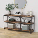 55" Console Table with 3-Tier Storage Shelves