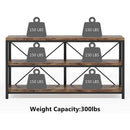 55" Console Table with 3-Tier Storage Shelves