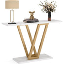 43" Narrow Console Table, Industrial Entryway & Sofa Table