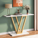 43" Narrow Console Table, Industrial Entryway & Sofa Table