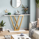 43" Narrow Console Table, Industrial Entryway & Sofa Table