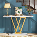 43" Narrow Console Table, Industrial Entryway & Sofa Table