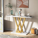 43" Narrow Console Table, Industrial Entryway & Sofa Table