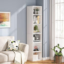 70.9" Corner Bookcase, 6-Tier Narrow Cube Display Shelves