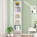 70.9" Corner Bookcase, 6-Tier Narrow Cube Display Shelves