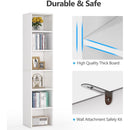 70.9" Corner Bookcase, 6-Tier Narrow Cube Display Shelves
