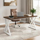 Heavy-Duty Computer Desk, 55" Simple Study Desk Writing Table