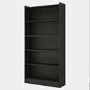 72" Tall Wood Bookcase, 5-Tier Bookshelf Open Shelves