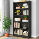 72" Tall Wood Bookcase, 5-Tier Bookshelf Open Shelves