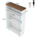 4-Tier Slim Rolling Storage Cart with Handle