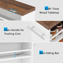 4-Tier Slim Rolling Storage Cart with Handle